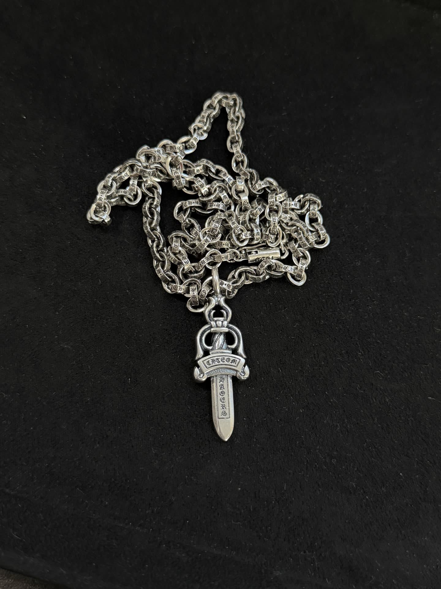 Chrome Hearts Silver Sword Pendant Necklace